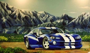Dodge Viper mural